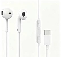 Наушники вставные GoPower GPHP08 с микр. Type-C белый (1/200/800) 