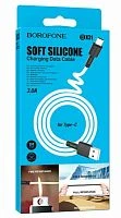 Кабель Borofone BX31 USB (m)-Type-C (m) 1м 3.0A силикон белый