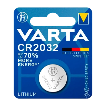 Батарейка Varta ELECTRONICS CR2032 BL1 Lithium 3V (6032) (1/10/100)