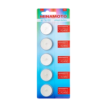 Батарейка Minamoto CR2450 BL5 Lithium 3V (5/100/5000)