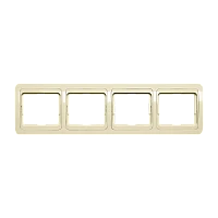 Рамка Smartbuy 4-местная горизонтальная бежевая "Марс"