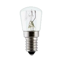 Лампа накаливания F&S T26 E14 15W 220-240V 300°C для духовок прозрачная (1/50)