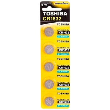 Батарейка Toshiba CR1632 BL5 Lithium 3V (5/100/12000)