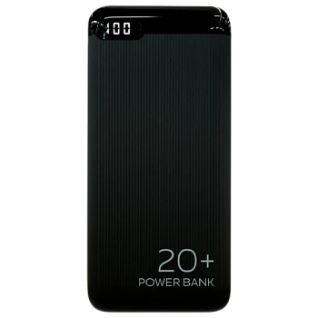 Внешний аккумулятор MORE CHOICE PB19-20 20000mAh 2.1A 2USB/Type-C/MicroUSB дисплей черный