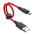 Кабель HOCO X21 Plus USB (m)-microUSB (m) 1.0м 2.4A силикон черный красный (1/28/168)