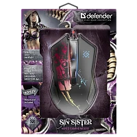 Мышь проводная Defender GM-933 SIN'SISTER игровая USB черный (1/40)