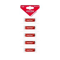 Батарейка Smartbuy LR6 AA BL5 Alkaline 1.5V отрывные (5/60/600)
