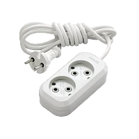 Удлинитель Makel 2р.Б/З 3.0м белый MGP103 (1/12)