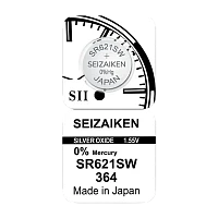Батарейка SEIZAIKEN 364 (SR621SW) Silver Oxide 1.55V (1/10/100/1000)