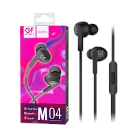 Наушники внутриканальные GFPower M04 с микр. черный (1/200)