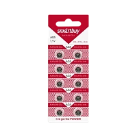 Батарейка Smartbuy G5/LR754/LR48/393A/193 BL10 Alkaline 1.5V (10/100/2000)