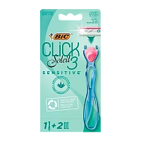 Бритва BIC "CLICK 3 Soleil Sensitive" 3 лезвия 2 кассеты (1/10)