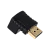 Переходник GoPower HDMI (m)-HDMI (f) угловой 4K 60Hz черный в пакете (1/500)