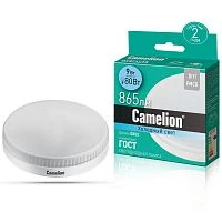 Лампа светодиодная Camelion GX53 9W 4000К 220V таблетка матовая (1/5/100)