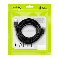 Кабель Smartbuy K-840 USB (m)-USB (f) 3.0м силикон серый (1/50)