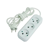 Удлинитель Makel 3р.Б/З 5.0м белый MGP124 (1/12)