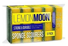Губка для посуды Lemon Moon 100х71х29мм 5шт. (1/60)