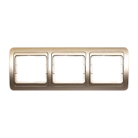 Рамка Smartbuy 3-местная горизонтальная шампань "Марс"