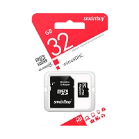 Карта памяти microSD Smartbuy 32GB Class4 4 МБ/сек с адаптером
