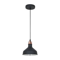 Светильник потолочный Camelion PL-425S Amsterdam 60W 230V E27 подвес черный медный (1/12)