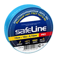 Изолента Safeline 15мм*10м ПВХ синий (10/250)