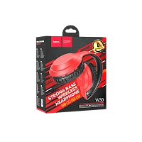 Наушники полноразмерные HOCO W30 bluetooth 5.0 с микр. microSD красный (1/30) 