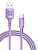 Кабель Defender F207 USB (m)-Type-C (m) 1.0м 2.4A фиолетовый