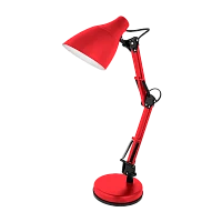 Светильник настольный Camelion KD-331 40W 230V E27 на основании 1.6м красный (1/6)