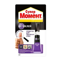 Средство Момент СУПЕР АНТИКЛЕЙ для удаления клея 4г BL1 шоу-бокс (1/10/40)