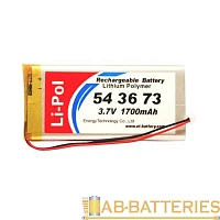 Аккумулятор ET LP543673-PCM Li-Pol, 3.7В, 1700мАч (1/160)