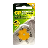 Батарейка GP ZA10 BL6 Zinc Air 1.45V (6/60/300/3000) R
