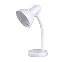 Светильник настольный Camelion KD-301 40W 230V E27 на основании 1.7м белый (1/12)