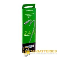 Кабель Borofone BX21 USB (m)-Type-C (m) 1м 3.0A нейлон серый (1/648)