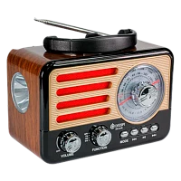 Радиоприемник DEESPI S1210 RE-01R пластик BT/AM/FM/SW/USB/AUX/MicroSD РЕТРО-стиль