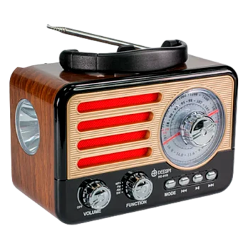 Радиоприемник DEESPI S1210 RE-01R пластик BT/AM/FM/SW/USB/AUX/MicroSD РЕТРО-стиль