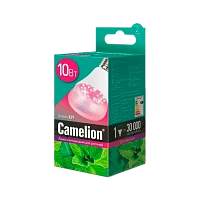 Лампа светодиодная Camelion 10W 220-240V груша ФИТО для аквариумов и растений прозрачная (1/10/100)
