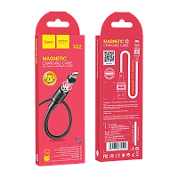 Кабель HOCO X52 USB (m)-Lightning (m) 1м 2.0A ПВХ магнит черный (1/31/310)