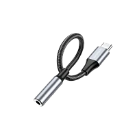 Переходник AUX Borofone BV16 Jack 3.5mm (f)-Type-C (m) 0.1м нейлон черный (1/70/280)