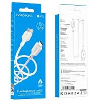 Кабель Borofone BX70 USB (m)-microUSB (m) 1м 2.4A ПВХ белый (1/360)