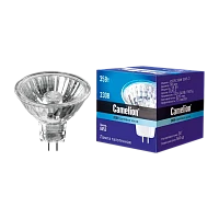 Лампа галогенная Camelion MR16 GU5.3 35W 2800К 220-240V софит 50мм прозрачная (1/10/200)