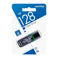 Флеш-накопитель Smartbuy Glossy 128GB USB3.1 пластик серый 