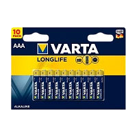 Батарейка Varta LONGLIFE LR03 AAA BL10 Alkaline 1.5V (4103) (10/200)