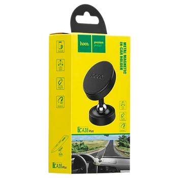Держатель автомобильный HOCO CA36 Plus на торпеду магнит черный (1/210)