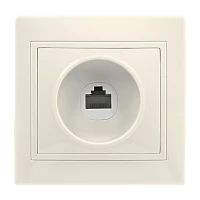 Розетка Smartbuy компьютерная RJ-45 1-местная бежевая "Венера"