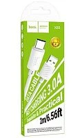 Кабель HOCO X88 USB (m)-Type-C (m) 2м 3.0A ПВХ белый (1/420)