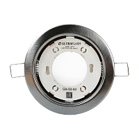 Светильник настенно-потолочный Ultraflash GX-53-04 20W 220V GX53 встраиваемый 106мм хром (1/50)