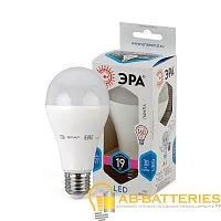 Лампа светодиодная ЭРА A65 E27 19W 4000К 170-265V груша (1/10/100)