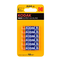 Батарейка Kodak MAX LR03 AAA BL4+2 Alkaline 1.5V (6/72/288)