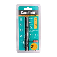Фонарь ручной Camelion LED51517 3W LED от батареек 2хААA 3 режима черный (1/6/36)