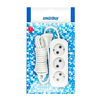 Удлинитель Smartbuy 3р.Б/З 10A 3.0м ПВС 2x1мм² белый (1/50)